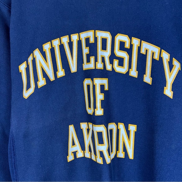 Vintage 1990s University of Akron Champion Reverse Weave Sweatshirt Medium - Picture 3 of 6